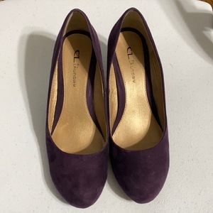 Like New - CL by Laundry Purple Wedges - Size 10